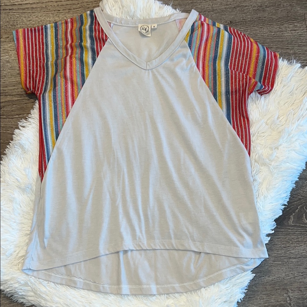 Grace & Emma Stripe Short Sleeve - Medium